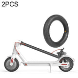 2-pack Rubber Inner Tubes for Xiaomi Mijia M365 Electric Scooter with Valve Cover - Front View