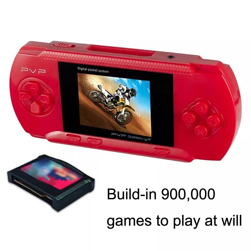 2.4 Mini Colour Screen Gaming Console For Kids - Classic Intellectual Games - Red