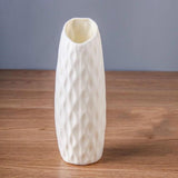 Sturdy Plastic Vase for Creative Display - Drop-resistant - Milk White - Front View