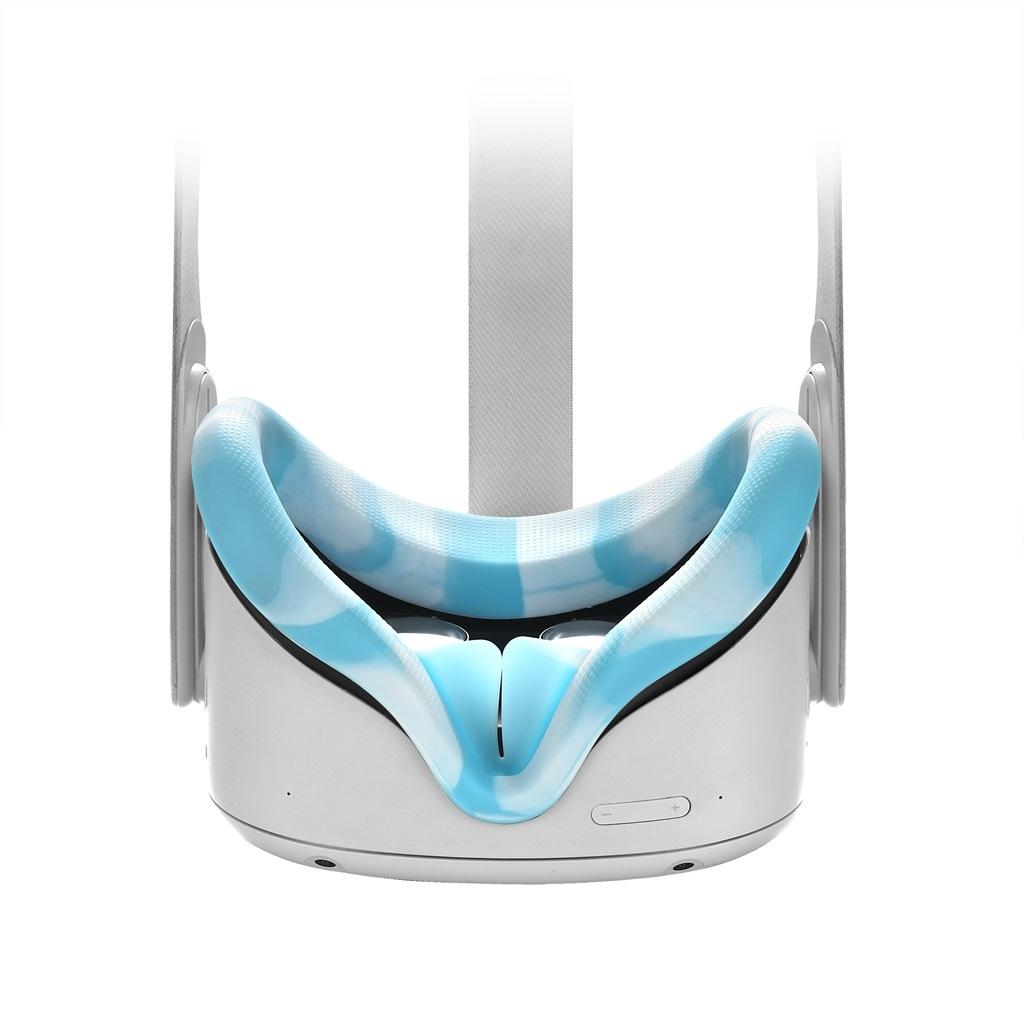 Silicone Vr Eye Cover for Oculus Quest 2 - Anti-sweat - White Blue