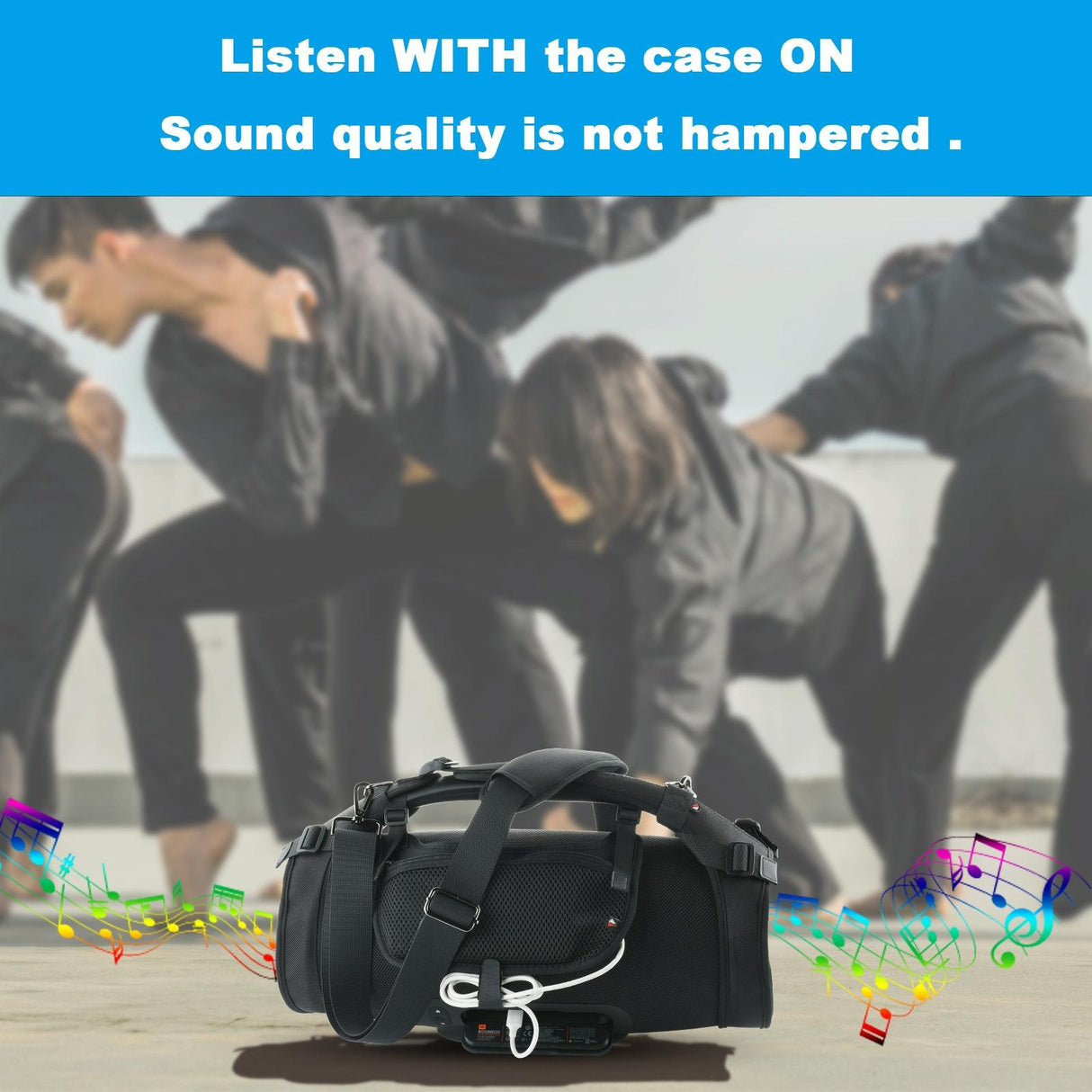 Jbl Boombox Speaker Bag with Shoulder Strap - Portable and Black
