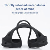 Portable Silicone Case with Shoulder Strap for Jbl Flip 6 Speaker - Black - Top-Down View