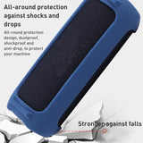 Portable Silicone Case with Shoulder Strap for Jbl Flip 6 Speaker - Black - Rear View