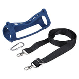 Portable Silicone Case with Shoulder Strap for Jbl Flip 6 Speaker - Black - Low Angle