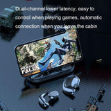 Wireless Bluetooth Sports Earphone - Js270 Hanging Ear Design - Black - 45-Degree Angle