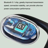 Wireless Bluetooth Sports Earphone - Js270 Hanging Ear Design - Black - Close-Up Angle