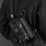 Functional Men Chest Bag Versatile Messenger Bag For Everyday Use - Black - Extra Image
