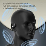 Adjustable Wireless Bluetooth Earphones with Noise Reduction - Skin-colour - Rear View