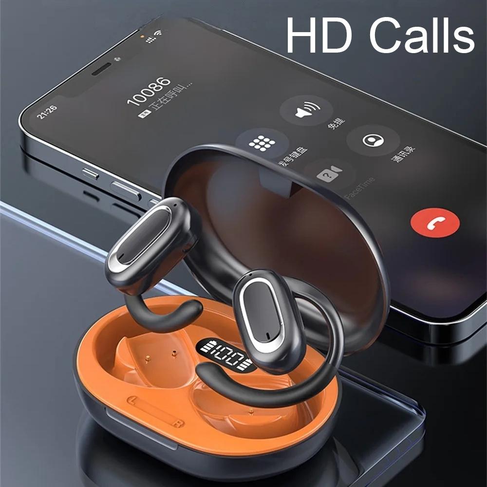 Adjustable Wireless Bluetooth Earphones with Noise Reduction - Skin-colour