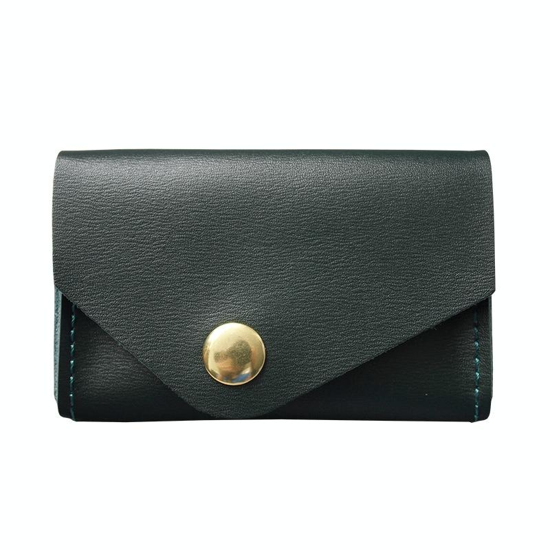 Waterproof Leather Card Holder Durable & Stylish - Green