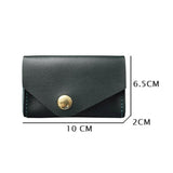 Waterproof Leather Card Holder Durable & Stylish - Green - Side View