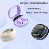Wireless In-ear Tws Earphone for Hifi Music and Gaming - Yellow - Side View
