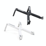 Foldable Non-slip Laptop Stand - Plastic Silicone - Black - Side View
