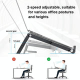 Foldable Non-slip Laptop Stand - Plastic Silicone - Black - 45-Degree Angle