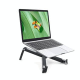 Foldable Non-slip Laptop Stand - Plastic Silicone - Black - Close-Up Angle