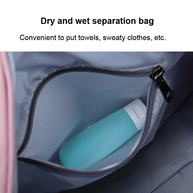 Women Dry / Wet Gym Bag with Separation - no Code - Light Pink
