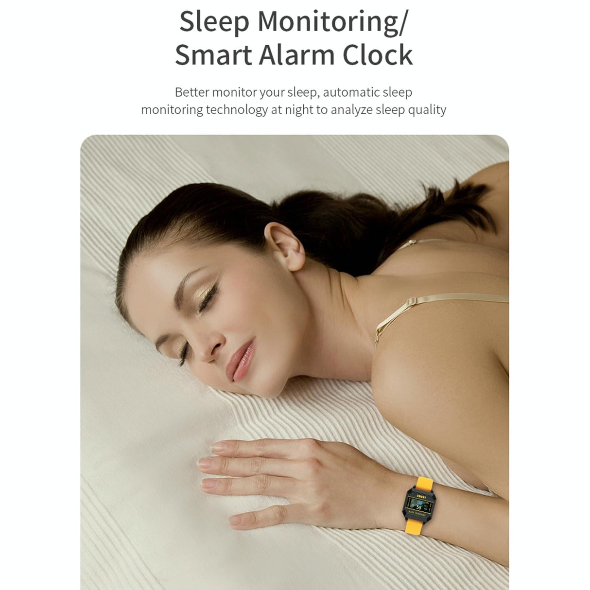 0.96 Inch Tft Screen Life Waterproof Smart Watch Support Sleep Monitoring / Heart Rate Monitoring / Blood Pressure Monitoring / Pulse Reminder - Black