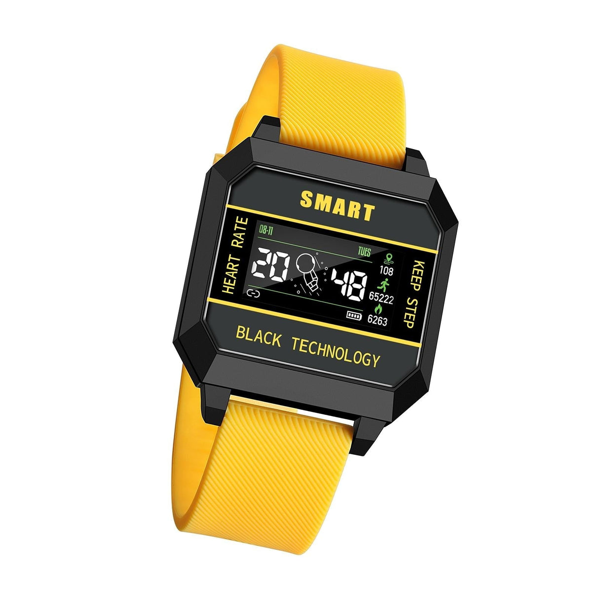 0.96 Inch Tft Screen Life Waterproof Smart Watch Support Sleep Monitoring / Heart Rate Monitoring / Blood Pressure Monitoring / Pulse Reminder - Black