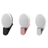 2-pack Led Selfie Light for Mobile Phone Photography - White - Side View