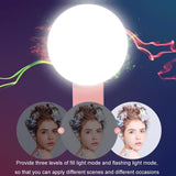 2-pack Led Selfie Light for Mobile Phone Photography - White - Close-Up Angle