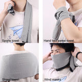 Portable Quick Dry Sports Towel Set with Silicone Sleeve and Storage Bag - 30x80cm - Green - 30X80Cm - 45-Degree Angle