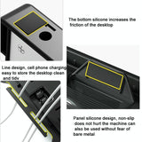 Foldable Aluminum Laptop Stand - Double Layer Heightening Bracket Black - Close-Up Angle