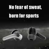 Black Wireless Bluetooth Earphone with Touch Display - Top-Down View