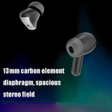 Black Wireless Bluetooth Earphone with Touch Display - 45-Degree Angle