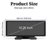 10.26 Inch Car Display Carplay / Android Auto Screen Mirroring Camera - Side View