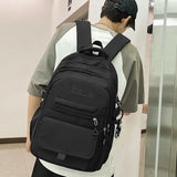 Simple Oxford Cloth Travel Backpack For Students 45 X 31 X 18Cm - Black
