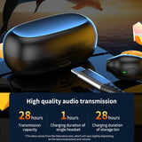 Wireless Ear Clip Bluetooth Headset with Led Display - Noise Reduction - Top-Down View