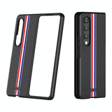 For Samsung Galaxy Z Fold4 5G Frosted Skin Case - Slim & Stylish - Black Color Bar