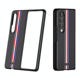 For Samsung Galaxy Z Fold4 5G Frosted Skin Case - Slim & Stylish - Black Color Bar