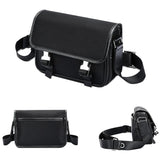 Waterproof Crossbody Shoulder Bag Black - Side View