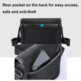 Waterproof Crossbody Shoulder Bag Black - 45-Degree Angle