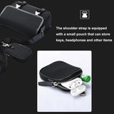 Waterproof Crossbody Shoulder Bag Black - Rear View