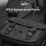 Waterproof Crossbody Shoulder Bag Black - Close-Up Angle