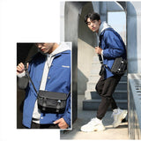 Waterproof Crossbody Shoulder Bag Black - Low Angle