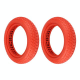 Red 8.5 Semi-solid Honeycomb Tire for Xiaomi M365 Scooter - Side View