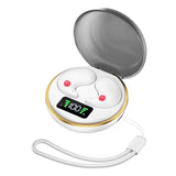 Mini Invisible Bluetooth Earphones with Charging Case - Black - Front View
