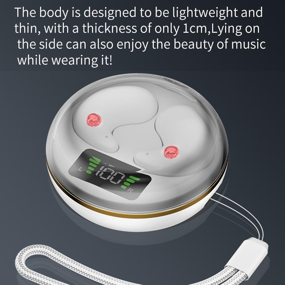 Mini Invisible Bluetooth Earphones with Charging Case - Black