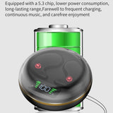 Mini Invisible Bluetooth Earphones with Charging Case - Black - Low Angle
