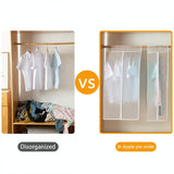 Waterproof Hanging Storage Bag for Dustproof Organization - White - Close-Up Angle