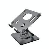 Universal Tablet Stand - 360 Degree Rotating Foldable - Silver - Front View