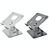 Universal Tablet Stand - 360 Degree Rotating Foldable - Silver - Side View
