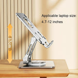 Universal Tablet Stand - 360 Degree Rotating Foldable - Silver - 45-Degree Angle