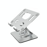 Universal Tablet Stand - 360 Degree Rotating Foldable - Silver - Low Angle