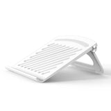 Foldable Laptop Cooling Stand - Height Adjustable - White - Front View
