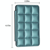 Grid Pattern Card Bag Sticker For Mobile Phones - Dark Purple - Front View