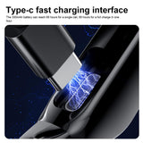 Digital Display Bone Conduction Bluetooth Headset - Sporty Design - Black